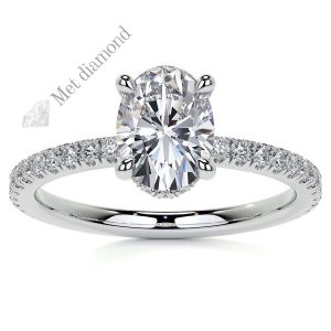 1,30 karat mozanit taşlı yüzük oval kesim   ov009a