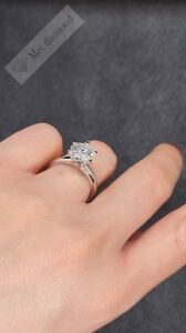 3 karat mozanit pırlanta yüzük tıfany model