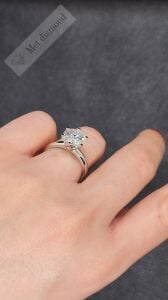 3 karat mozanit taşlı yüzük tıfany model