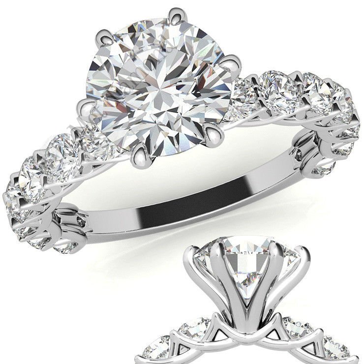 3,40 karat mozanit pırlanta yüzük tasarım