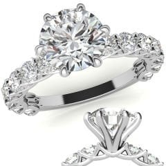 3,40 karat mozanit taşlı yüzük tasarım - mzn198