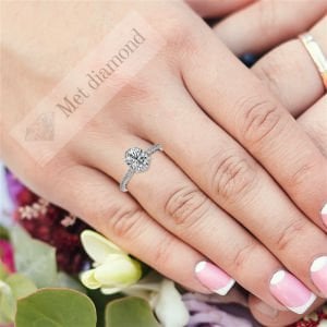 3,30 karat mozanit taşlı tektaş yüzük oval kesim ov044