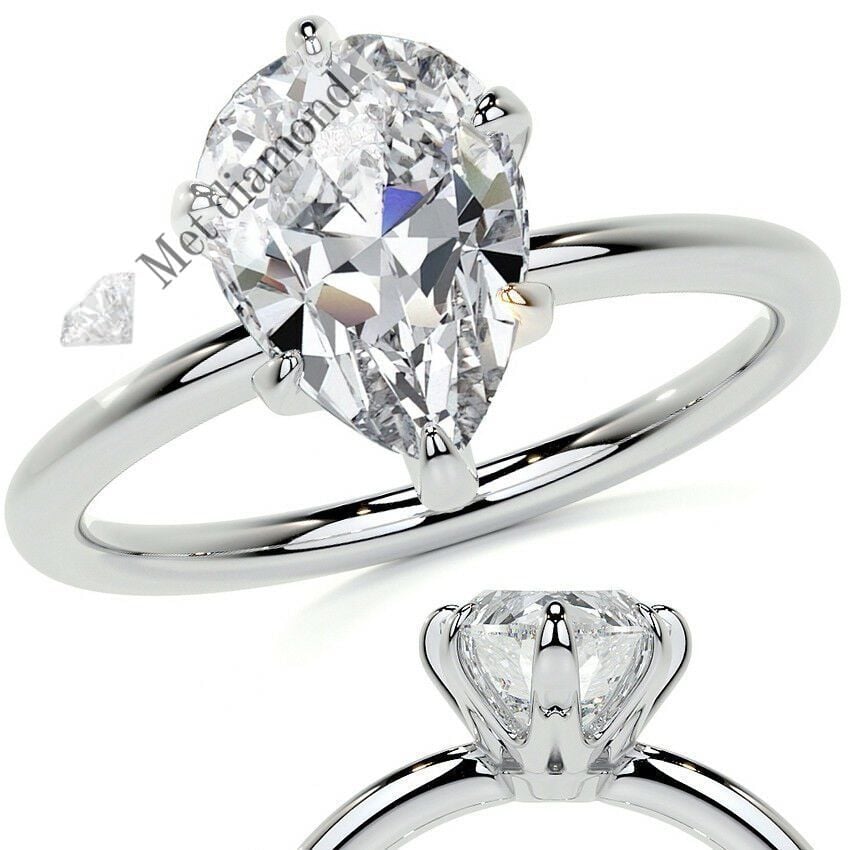 3 karat mozanit taşlı  yüzük damla dml29c