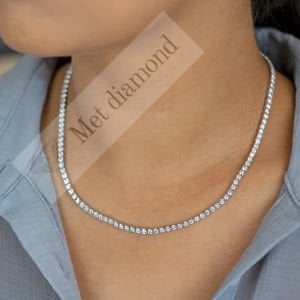 13 karat mozanit taşlı su yolu model gerdanlık kol013