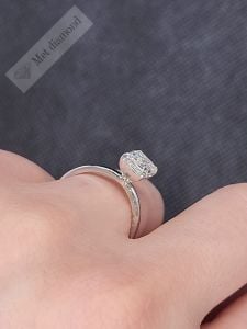 2 karat baget mozanit taşlı tektaş yüzük bgt83