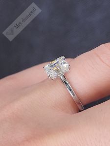 2 karat baget mozanit taşlı tektaş yüzük bgt83