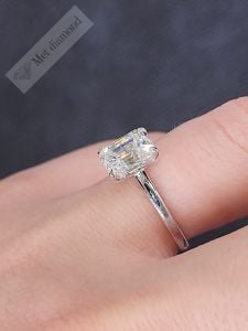 2 karat baget mozanit taşlı tektaş yüzük bgt83