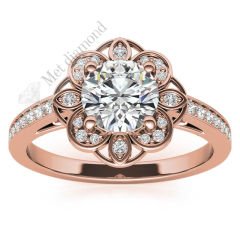 2,30 karat mozanit taşlı yüzük mzn147