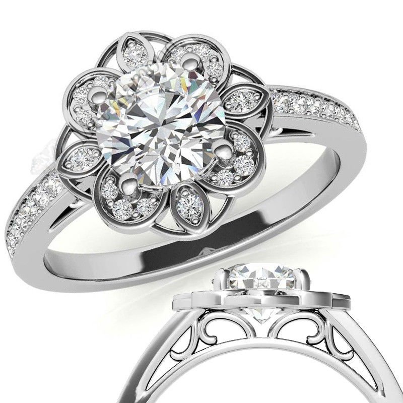 2,30 karat mozanit taşlı yüzük mzn147