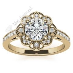 2,30 karat mozanit taşlı yüzük mzn147