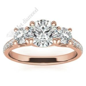 2,50 karat mozanit taşlı yüzük tria - tria250