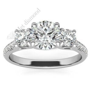 2,50 karat mozanit taşlı yüzük tria - tria250