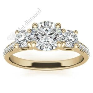 2,50 karat mozanit taşlı yüzük tria - tria250