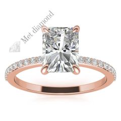 1,30 karat mozanit taşlı yüzük baget kesim bgt70a