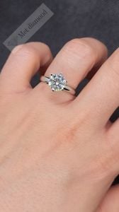 2 karat mozanit taşlı yüzük tıfany model  tıf200