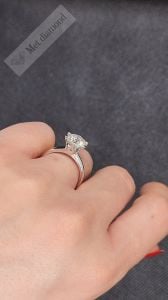 2 karat mozanit taşlı yüzük tıfany model  tıf200