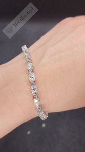 11 karat mozanit taşlı  bileklik oval kesim -bil110