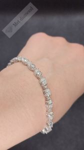 11 karat mozanit taşlı  bileklik oval kesim -bil110