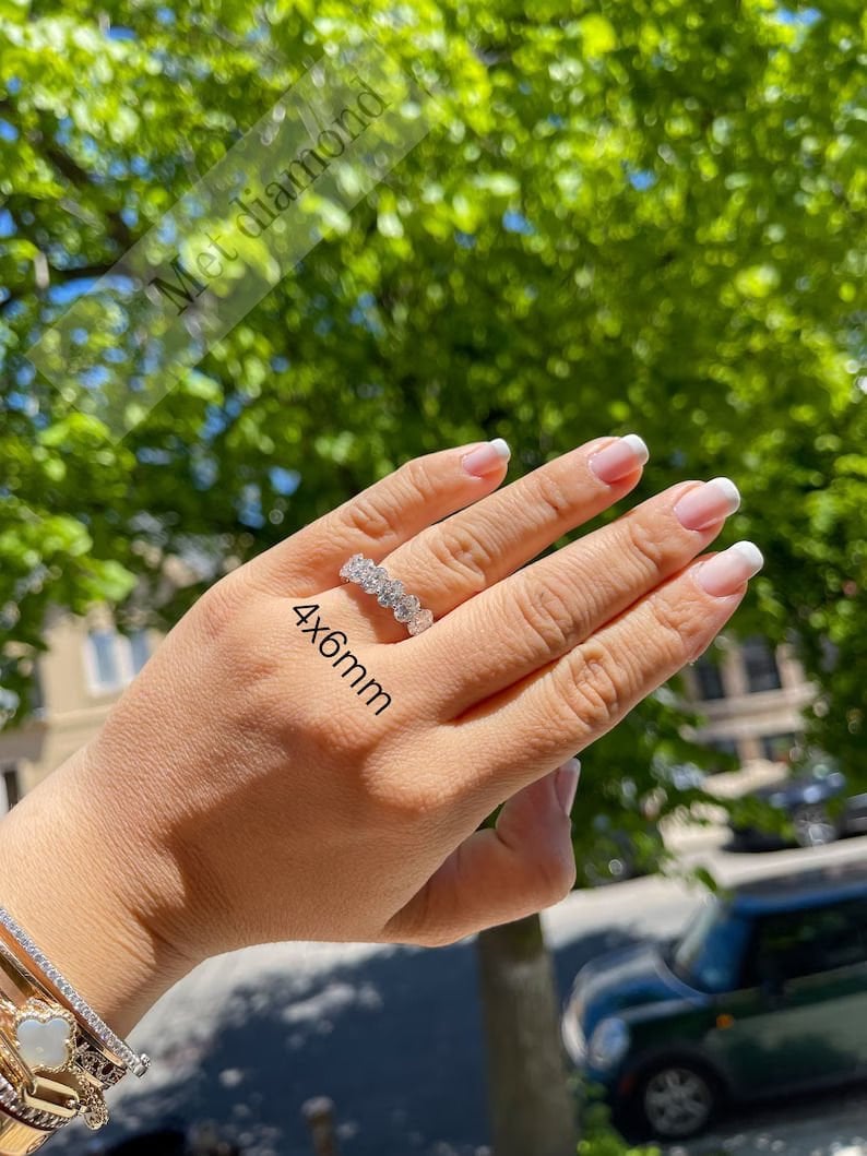 11 karat  tamtur mozanit taşlı yüzük oval mzy29