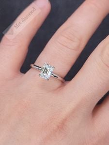 1 karat baget mozanit taşlı tektaş yüzük bgt84