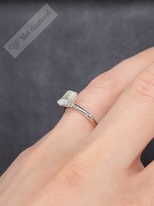 1 karat baget mozanit taşlı tektaş yüzük bgt84