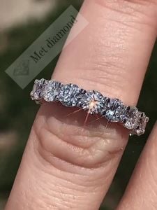 4 karat tamtur mozanit taşlı yüzük mzy40