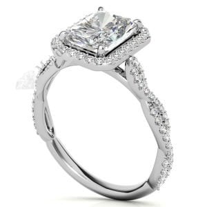 2,50 karat mozanit taşlı yüzük raidant baget