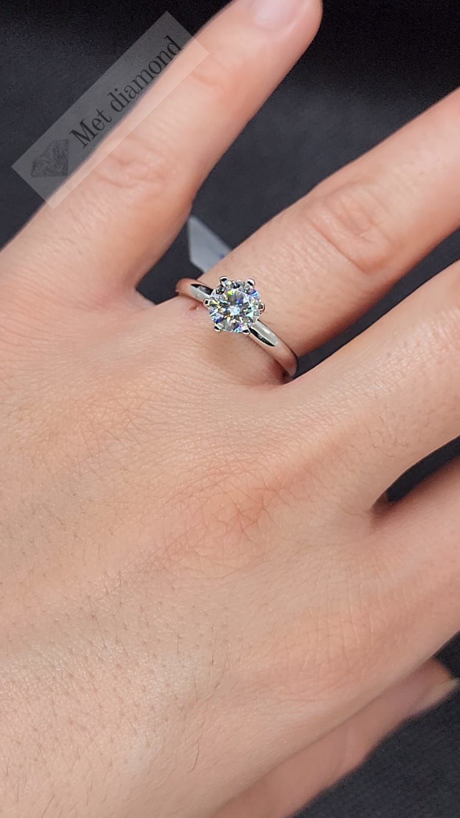 1 karat mozanit taşlı yüzük tıfany model tıf100