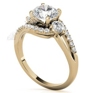 1,50  karat mozanit taşlı yüzük bgt29