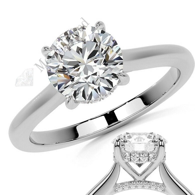 2 karat mozanit taşlı yüzük mzn100