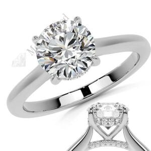 2 karat mozanit taşlı yüzük mzn100