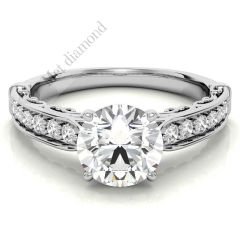 2,30 karat mozanit taşlı yüzük mzn212