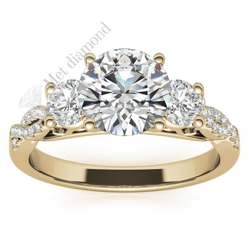 2,70 karat mozanit taşlı yüzük tria tria270