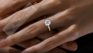 2 karat mozanit taşlı yüzük mzn101