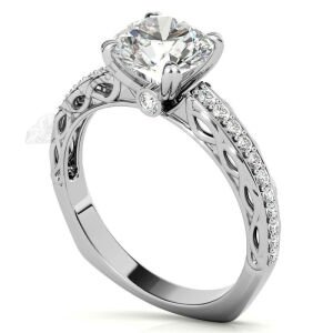 2,50 karat mozanit taşlı yüzük mzn221