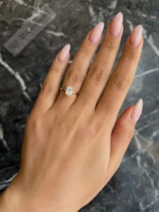 1 karat mozanit taşlı tektaş yüzük -ov072