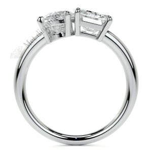 4 karat mozanit taşlı yüzük baget kesim