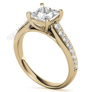 1,50 karat mozanit taşlı yüzük prenses kesim prs028