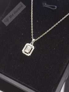 1 karat mozanit taşlı kolye - kol014