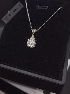 1,50 karat mozanit taşlı kolye  - kol016