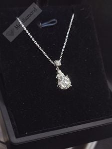 1,50 karat mozanit taşlı kolye  - kol016