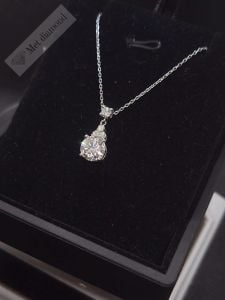 1,50 karat mozanit taşlı kolye  - kol016