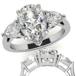 4,50 karat mozanit taşlı yüzük tria tria450