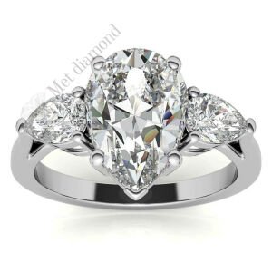 4,50 karat mozanit taşlı yüzük tria tria450