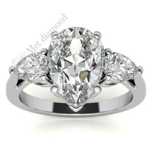 4,50 karat mozanit taşlı yüzük tria tria450