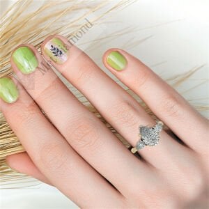 4,50 karat mozanit taşlı yüzük tria tria450