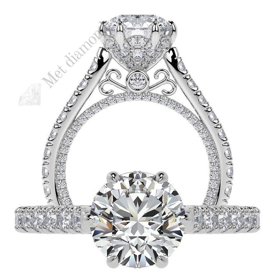 2,50  karat mozanit taşlı  yüzük mzn102