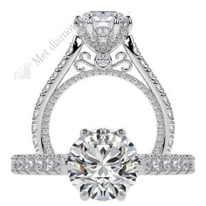 2,50  karat mozanit taşlı  yüzük mzn102