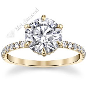 1,80 karat mozanit taşlı  yüzük - mzn114