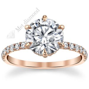 1,80 karat mozanit taşlı  yüzük - mzn114